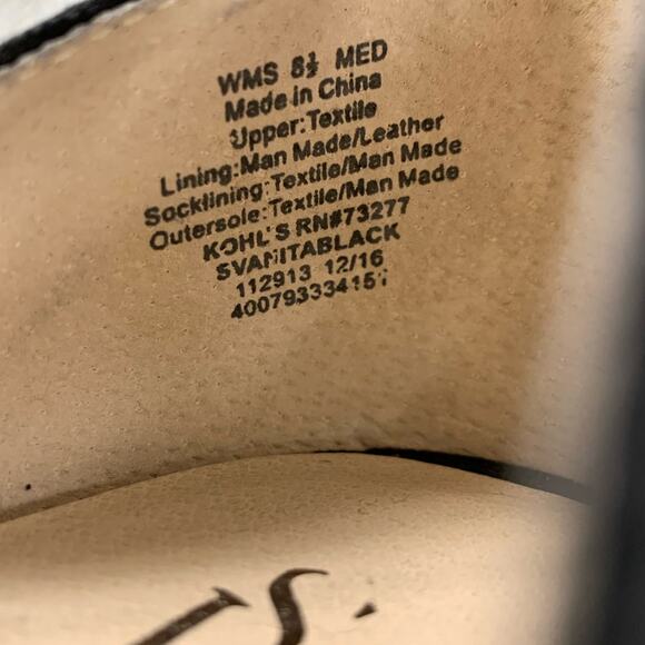 Simply Vera Vera Wang Women's Black Faux Suede Flats Size 8.5 - Picture 8 of 8